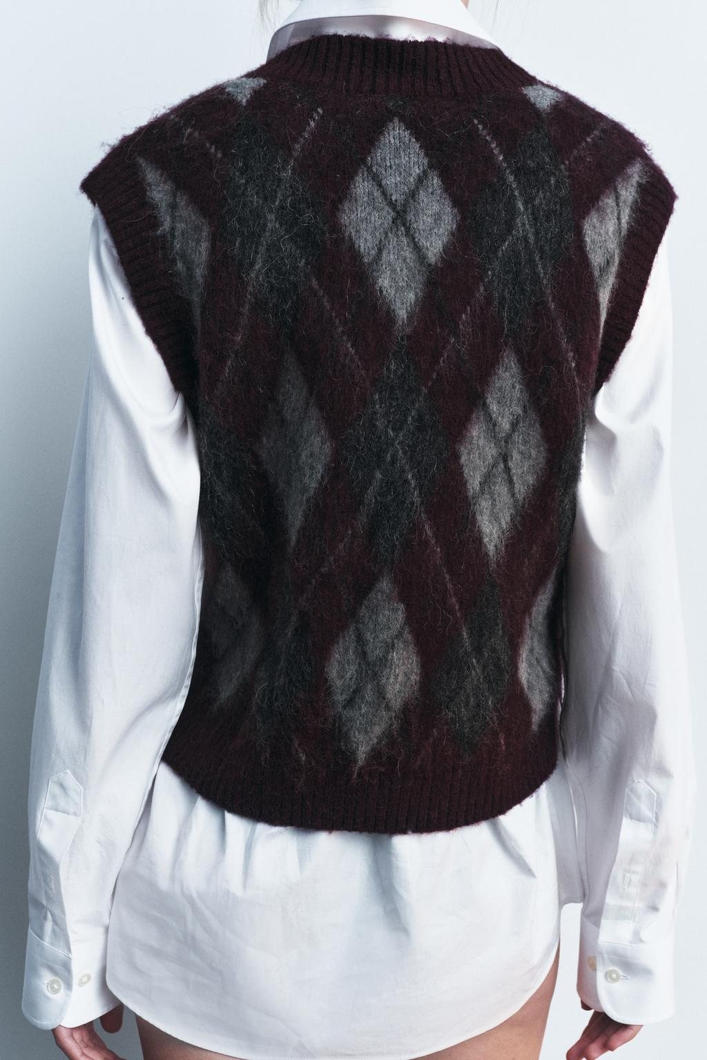 Argyle Layering Vest — knitwear style reference
