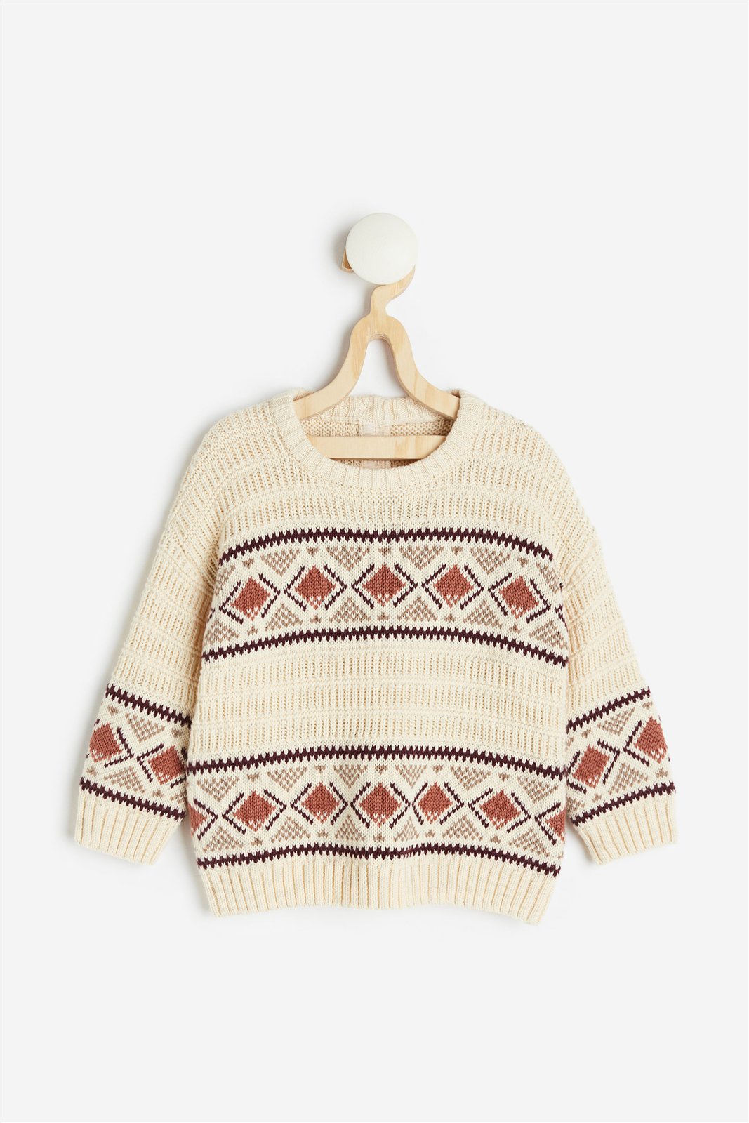 Geometric Knit Sweater — knitwear style reference